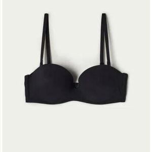 NWT Tezenis Wireless Push-Up Bra - Woman Black Size 34B